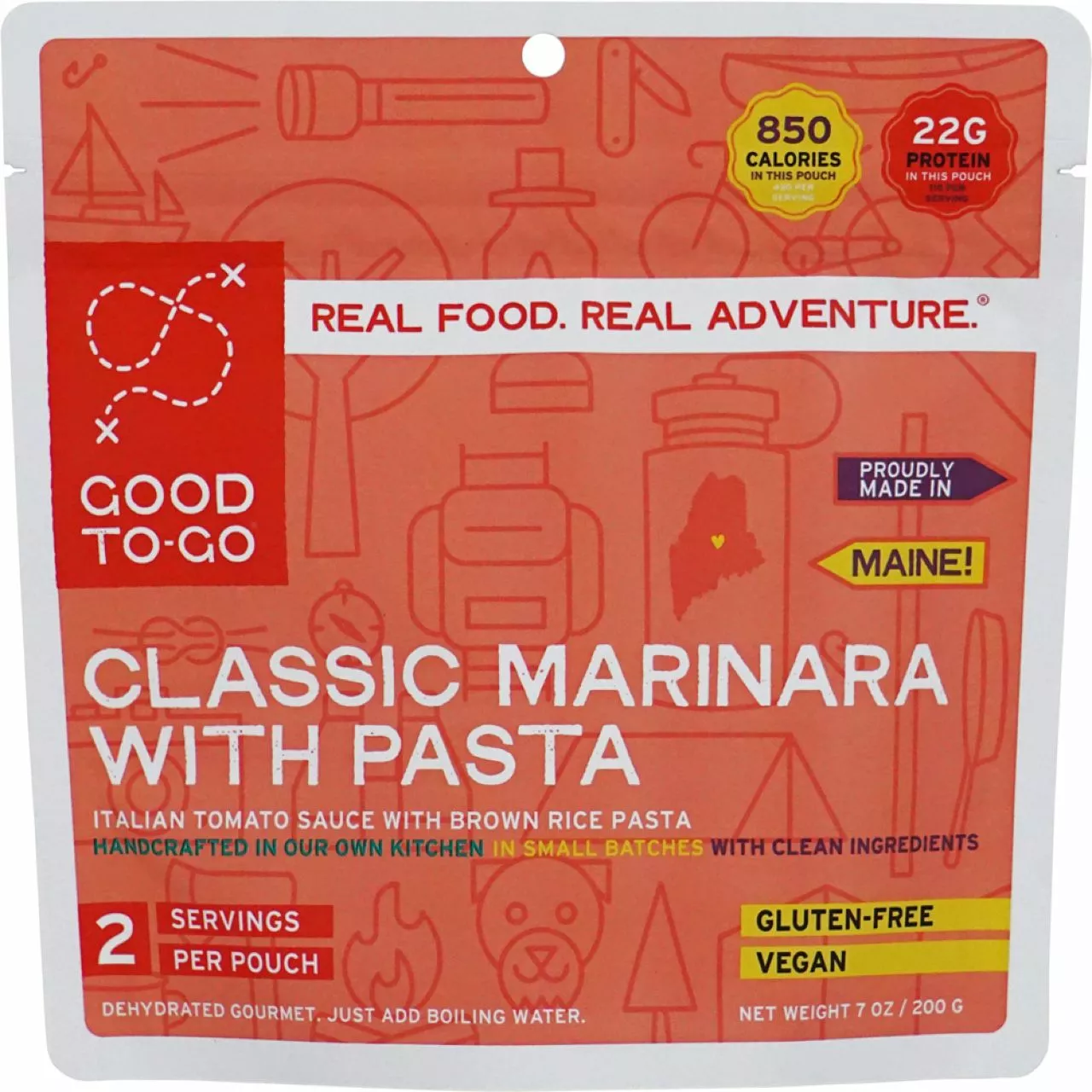 Classic Marinara with Pasta - 2 Servings Good To-Go Classic Marinara With Pasta - 2 Servings -Cheap Kitchenware Shop 1 GTG Marinara Double 1004 Front S22 rsz 32094.1654191908