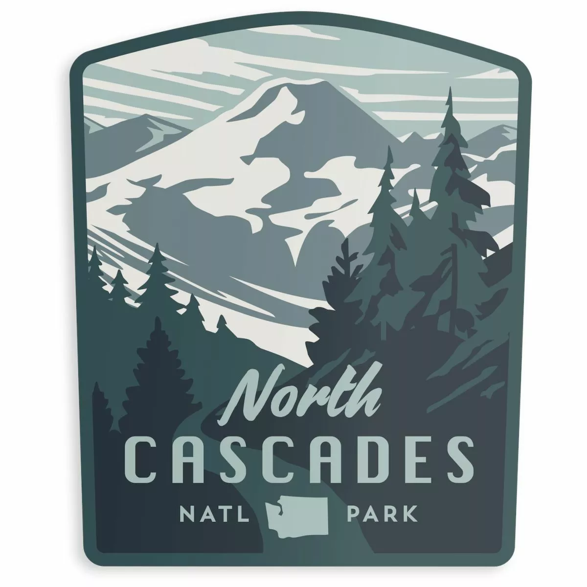 North Cascades Sticker Landmark Project North Cascades Sticker -Cheap Kitchenware Shop