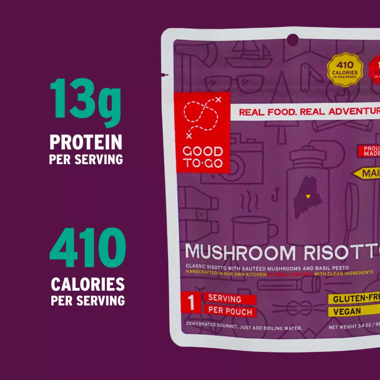 Herbed Mushroom Risotto - 1 Serving Good To-Go Herbed Mushroom Risotto - 1 Serving -Cheap Kitchenware Shop 5 GTG Risotto Single 1052 CalsProtein S22 rsz 13718.1654191533
