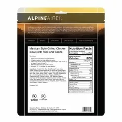 AlpineAire Foods Mexican Style Grilled Chicken Bowl -Cheap Kitchenware Shop 60335 US Mexican Style Grilled Chicken Bowl back rsz 66338.1649704468