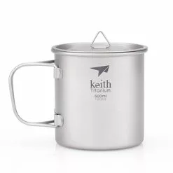 Keith Single-Wall Titanium Mug With Folding Handle And Lid -Cheap Kitchenware Shop ti3205 1 26460.1653507144