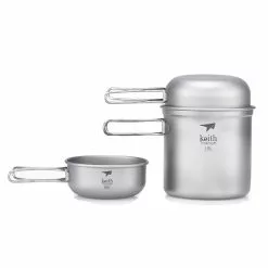 Keith 3-Piece Titanium Pot And Bowl Set